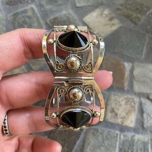 Sterling Silver and Black Onxy Bracelet